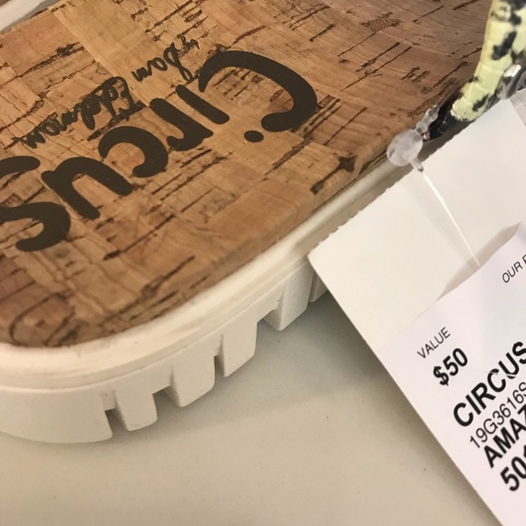 SAM EDELMAN CIRCUS AMAZON PYTHON SANDALS NEW - Picture 3 of 7